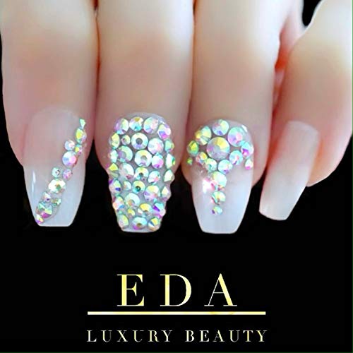 EDA LUXURY BEAUTY NATURAL NUDE PINK OMBRE WHITE FRENCH 3D GLAMOROUS JEWEL DESIGN Press On Gel Glitter Artificial Tips Acrylic False Nails Extra Long Ballerina Coffin Square Super Fashion Fake Nails 2 EDA LUXURY BEAUTY NATURAL NUDE PINK OMBRE WHITE FRENCH 3D GLAMOROUS JEWEL DESIGN Press On Gel Glitter Artificial Tips Acrylic False Nails Extra Long Ballerina Coffin Square Super Fashion Fake Nails