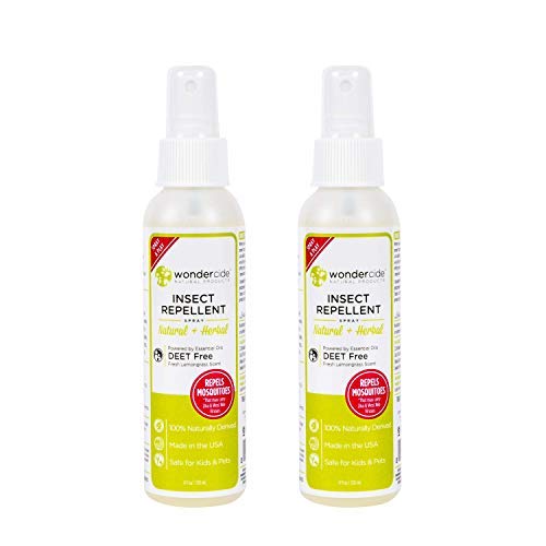 Wondercide Natural Deet Free Insect Repellent 4 oz Pack of 2 (Lemongrass)