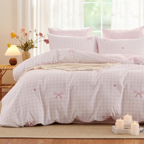 Erwinmu Gingham Comforter Set Twin Size