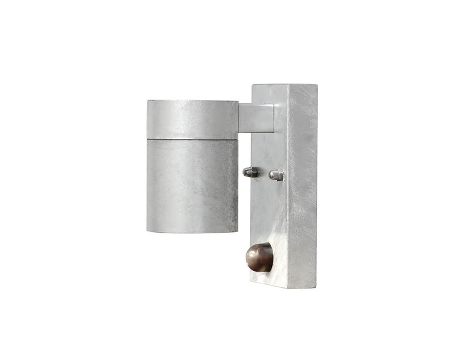 Konstsmide 7541-320 Modena Down Outdoor Wall Light with PIR Sensor-Motion Detector / 1 x 35 W GU10 Max Wall Lamp / Clear Glass / Hot Dipped Galvanised Steel / IP44 / Outside Light RAW Galvanised Steel, 6.5 x 11 x 14 cm