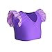 Little Girls Sports Vest with Fin Swimmable Mermaid Tail Swimsuit Costume, Purple, 130(7-8Y)