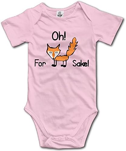 Fox Sake Baby Logo Print Short Sleeve Baby Romper Onesie Bodysuit