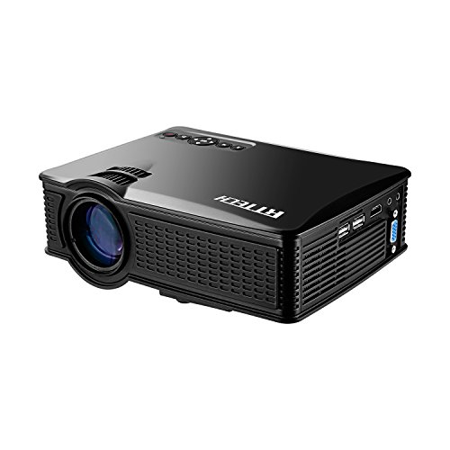 Portable Mini HD Projector 1080p, 1500 Lumens LED Video Projector For Home Theater Movies, Connects To Android Smartphone , Tablet, or PC Via HDMI, AV, VGA, USB and SD