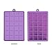 Ice Cube Tray, Silicone Square Ice Tray Easy Release Stackable Ice Cube Mold with Removable Lid， 24 Cavity (Purple)