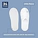 Juvale Disposable Closed Toe Slippers for Guests, Womens US Size 11, Mens Size 13 (White, 24 Pairs)