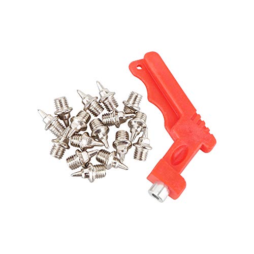 RAHATA 16 Pieces 1/4 inch Stainless Steel Track and Field Spikes for Running High Jump Long Jump with Wrench (Tartan Spikes) - Thumbnail 6