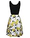 Ineffable Women's Casual Pockets Sleeveless Patchwork Cocktail Party Tank Dress