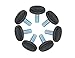 TOVOT 24PCS M8×1.25mm(Pitch) Furniture Leveling Feet Table Feet Screw on Adjustable Furniture Levelers for Chair Cabinet Sofa