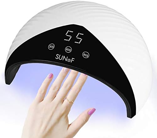 Yiviyar 36w Uvライト Ledネイルグルー硬化ランプネイルドライヤーusbケーブルで動く携帯用ネイルグルー ドライヤー 30 60 90秒タイマー時間設定のタッチスクリーンプロフェッショナルホームネイルジェルツール 人感センサー式uv Led ネイルドライヤー Sun5f