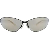 Balenciaga Shield-Frame Metal Sunglasses