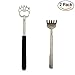 Telescoping Back Scratchers , Bear Claw + Stainless Steel Black Telescopic Back Scratcher，set of 2