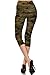 Leggings Depot High Waisted Camouflage & Multiple Print Leggings for Women-Capri-N021, Camouflage Army, Plus Size