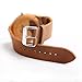WONBEE Wooden Leather Watchband/Top Cowhide Watch Strap/Color Brown