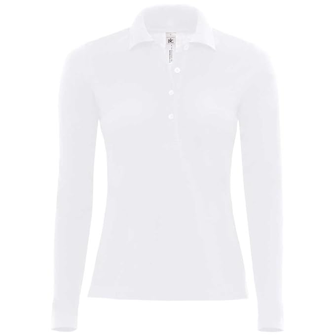 B&C Damen Safran Langarm-Poloshirt