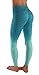 Women's Flexible Yoga Pants Ombre Leggings Activewaer L704 (L, L704-Jade Mint)