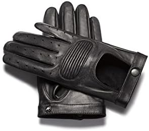 napoSPEED - touchscreen leather driving gloves for men (L, black)