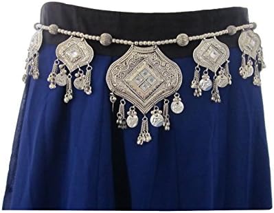 Vintage Retro Womens Dress Tie Coin Belt Gypsy Tribal Boho Hippie Pixie Belly Dance Fashion Waist Jewelry