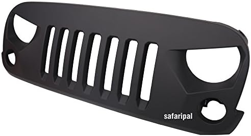 Safaripal Jeep Wrangler Front Grille Grill for Jeep Wrangler Rubicon Sahara Sport Jk 2007-2017 Matte Black (Eagle Eye Grille II)