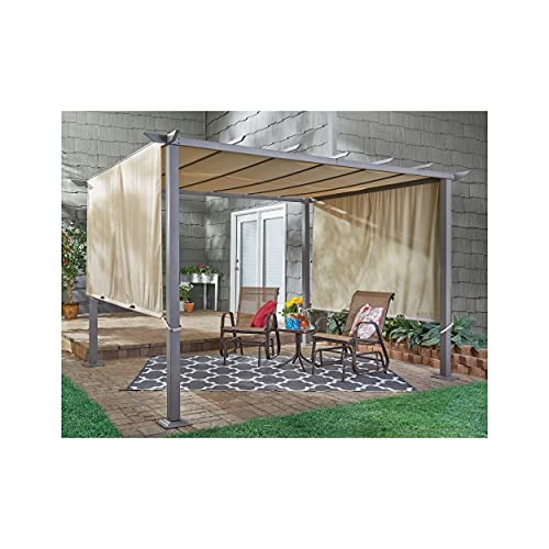 CASTLECREEK 12' x 10' Pergola Gazebo with Retractable Walls, Outdoor