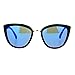 SA106 Womens Color Mirror mirrored Lens Oversize Cat Eye Sunglasses