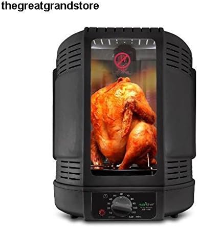 NutriChef PKRT16BK Vertical Countertop Rotisserie Rotating Oven, Black by NutriChef