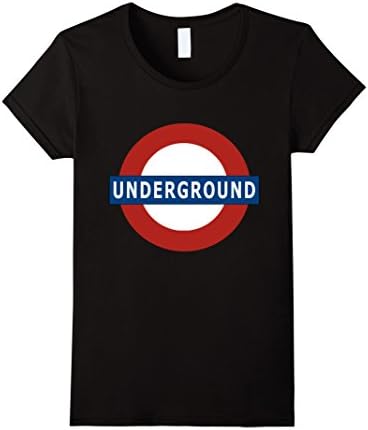 Women's London Underground T-Shirt Medium Black