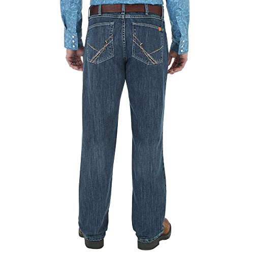 Wrangler Riggs Workwear Men’s FR Flame Resistant 20X Vintage Boot Cut Jean, Midstone, 28×36