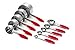 Measuring Cups and Measuring Spoons set by Chef U | Stainless Steel Measuring Cups and Spoons Set of 10 | Liquid Measuring Cup or Dry Measuring Cup Set | Stainless Measuring Cups | Nesting (Red)