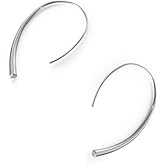 Open Hoop Earrings - Upside Down Threader Earrings, Surgical Titanium Steel Hypoallergenic
