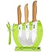 HULLR Ceramic Blade Bamboo Handle 5 Piece Kitchen Knife Set