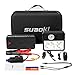 SUAOKI 1200A Peak Car Jump Starter Battery Pack 16000mAh Air Compressor (up to 7.5L Gas or 6.0L Diesel Engine) with Type-C In/Out, Quick Charge 3.0 Ports, LED light for Vehicles SUV Trucks (U18 Plus)