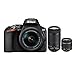 Nikon D3500 DSLR Camera with AF-P 18-55mm and 70-300mm Zoom Lenses Bundle with 64GB Card and Accessories (7 Items)