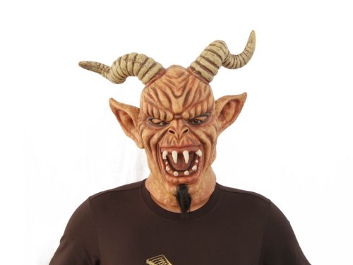 Evil Creepy with Cavel Scary Halloween Masquerade Face Latex Mask