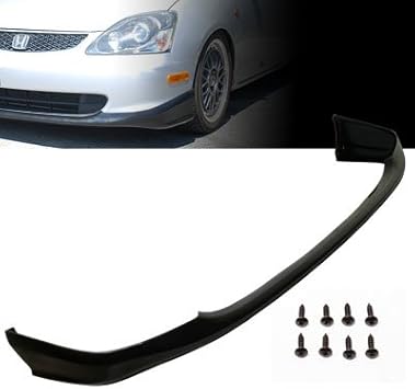 Amazon Com Remix Custom For 02 05 Honda Civic Si Ep3 Hatchback Type R Style Pu Front Body Bumper Lip Spoiler Kit Automotive