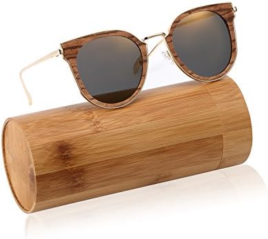 CREAST Handmade Wood Polarized Sunglasses, Women Wayfarer Shades, Unique Eyewear