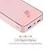Yoobao 20000mAh Power Bank High Capaicty Portable Charger External Battery Pack Dual USB Output Powerbank Cell Phone Battery Backup Charger Compatible Smartphone Cellphone Tablets - Pink