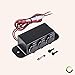 ONLINE LED STORE Automotive DC Power Outlet Extension [Heavy Duty] [12V-24V] [15 Amp] [in-Line Fuse] [Hardwire] Car Triple Socket Cigarette Lighter Plug Switch Box
