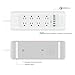 AUKEY Power Strip, 8 Outlets & 6-Port USB Charger with Quick Charge 3.0, 5ft Power Cord & Wall Mount Hole for Home and Office | ETL Certified - White