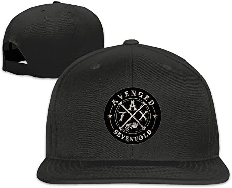 Haruforone Avenged Sevenfold Band 3D Custom Unisex Adjustable Baseball Snapback Hip Hop Cap Hat Black