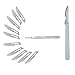 32 Pcs Suture Practice Kit, Suture Pad/12 Suture with Needle/Needle Holders/Hemostatic Forceps/Scissors/Dressing Forceps/Tissue Forceps/Scalpel Handle/10 Blades/Plastic Handle Scalpel/Gloves/Case