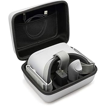 SURDAR VR Oculus Go Case Travel Storage Carrying Case for Oculus Go/Samsung Gear Virtual Reality Headset Gamepad Game Controller Kit (Gray)