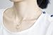 S.Leaf Cat Moon Necklace Sterling Silver Cat and Moon Collar Necklace (Silver and Gold)