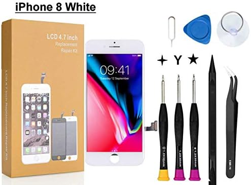 Compatible with iPhone 8 Screen Replacement 4.7 inch (White), COASD LCD Digitizer Touch Screen Assembly Set with 3D Touch, Repair Tools and Professional Replacement Manual Includ (8 White)