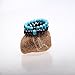 QSKS Couples His and Hers Bracelet Blue Turquoise&Black Agate Beads Distance Bracelet