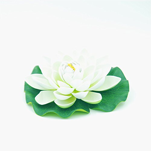 Peach - Floating Water Lotus - Pond Decor Water Lily Foam Flower Artificial Pond Plants 4 Pcs - Thumbnail 4