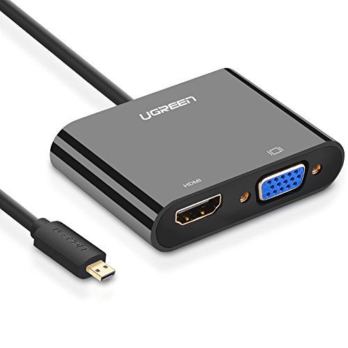 Ugreen active micro hdmi to hdmi vga video converter adapter with…