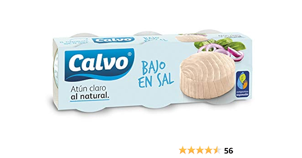 Calvo - Atun Cl Bajo Sal Nat. Pack 3 x 80 g