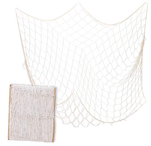 2-Pack Decorative Fishing Net for Home or Hawaiian Nautical Beach Party Decorations, 78.5 x 39 Inches