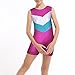 DAXIANG One-Piece Toddler Girls Gymnastics Leotard Shiny Double-V Dance Biketard For Girls 3-10 Years