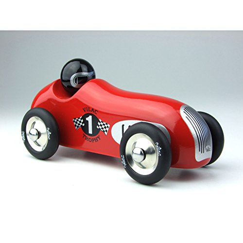 Vilac Old Sport Car, Trophy Red - Thumbnail 3
